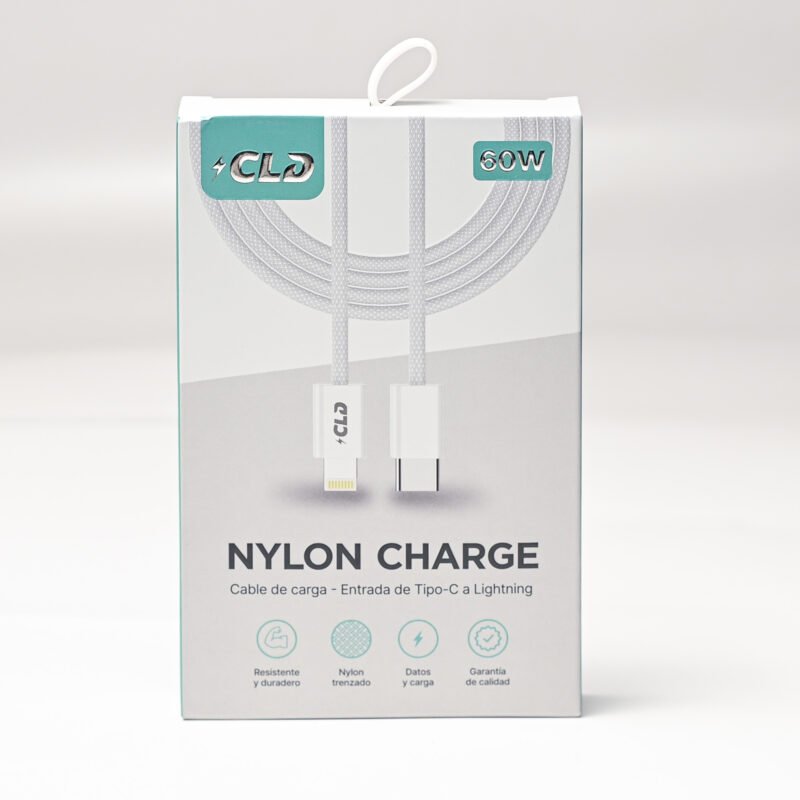 CABLE CLD NYLON CHARGE TIPO C A LIGHTNING