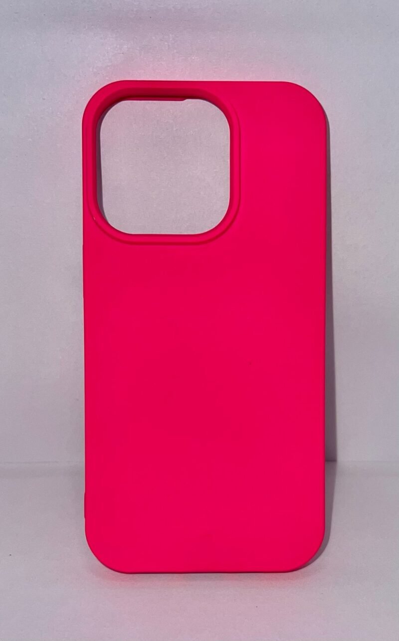 SILICONA SIN LOGO IPHONE 14 PRO FUCSIA