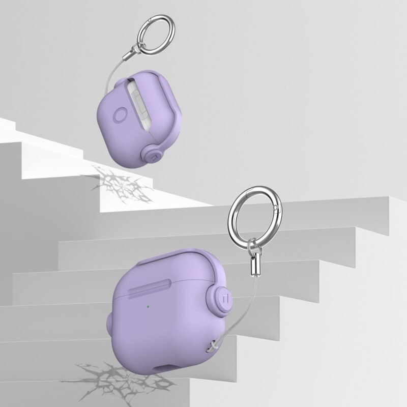 FUNDA MACAROON AIRPODS 4 LILA