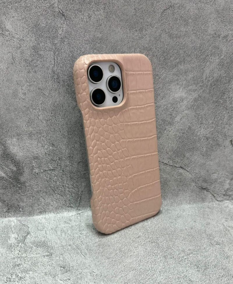 FUNDA COCODRILO IPHONE 16 ROSA