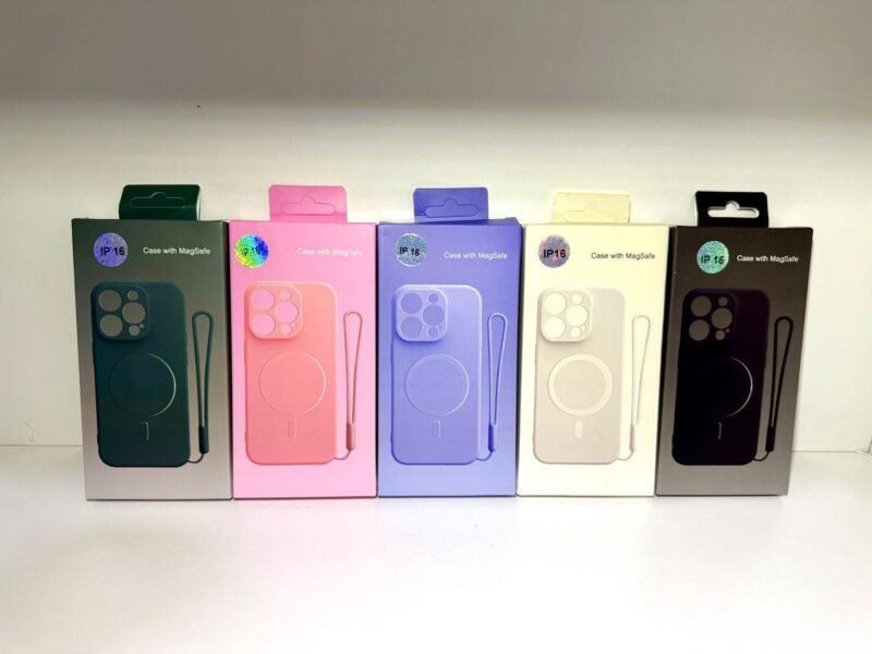 FUNDA MAGSAFE SILICONA CON CORREA IP 16E