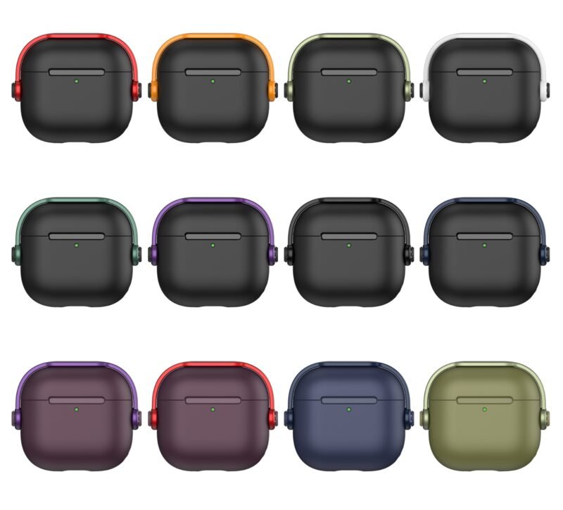 FUNDA SILIC RIGIDA GANCHO AIRPODS PRO 2 AZUL