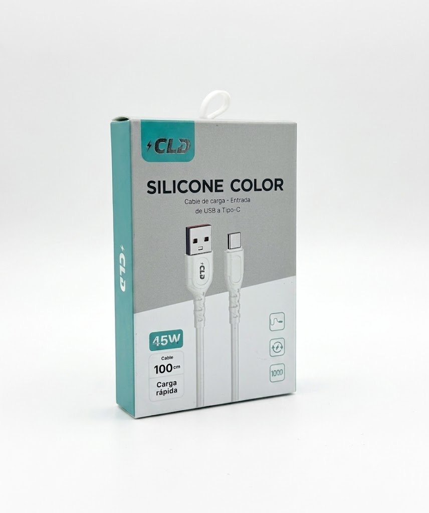 CABLE CLD SILICONE COLOR USB A TIPO C 1M